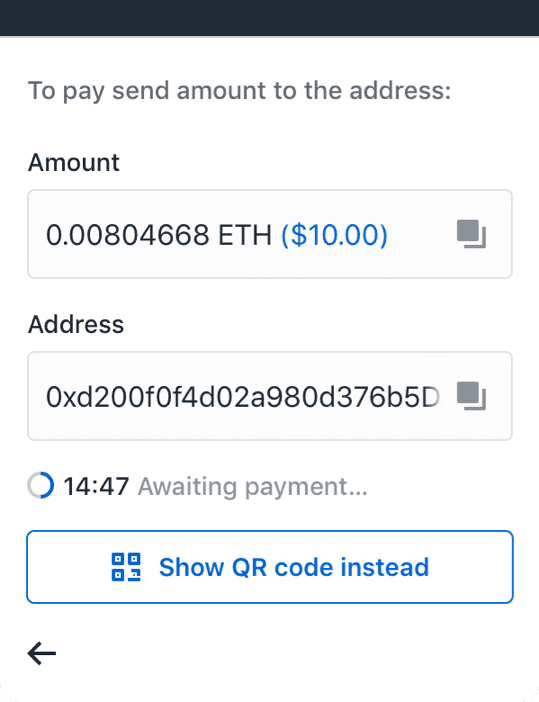 accept crypto payments